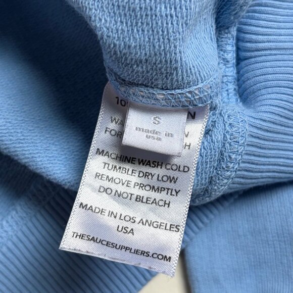 Barstool Chicks Call Her Daddy "I Am Unwell" Light Blue Cropped Hoodie - Small - Picture 6 of 9